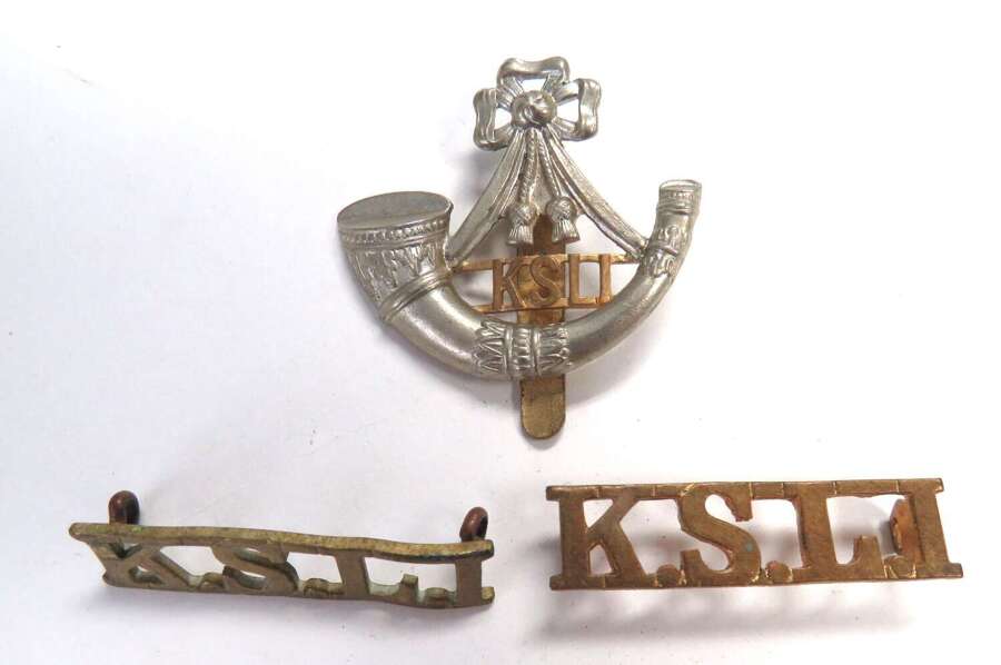 Kings Shropshire Light Infantry Cap and Shoulder Titles
