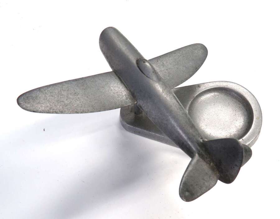 WW2 Alloy Aircraft Model with Lower Ashtray Stand