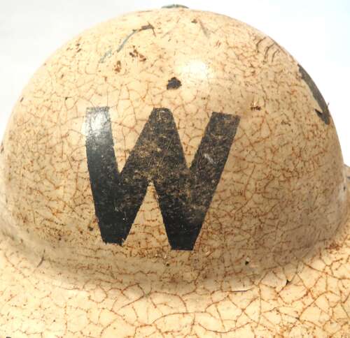 Early War Home Front Wardens Mk11 White Steel Helmet Dated 1938