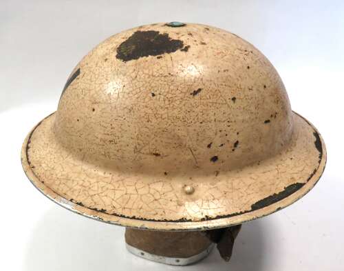 Early War Home Front Wardens Mk11 White Steel Helmet Dated 1938