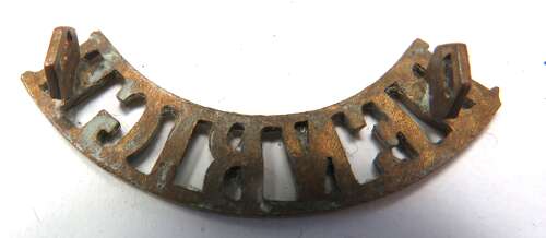 WW1 Denbigh Brass Shoulder Title