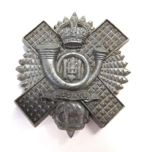 WW2 Plastic Economy Highland Light Infantry Cap Badge