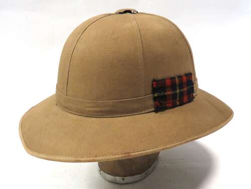 Interwar Overseas Service Cameron Highlanders Other Ranks Wolseley Pith Helmet