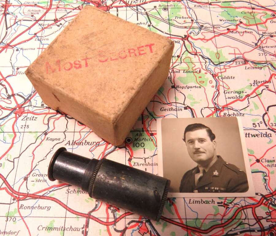 Rare WW2  S.O.E / R.A.F Escape Miniature Brass Telescope . Major Instone Collection
