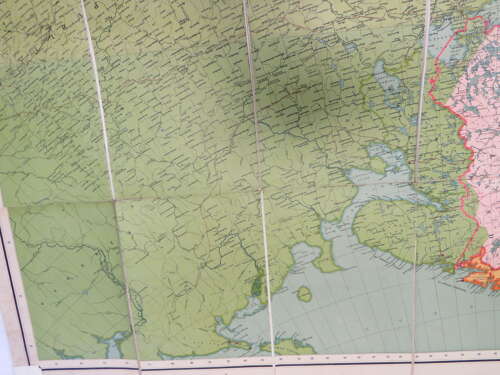 Scarce Official Briefcase and Large Europe Map Marked to Major G Instone M.I 9