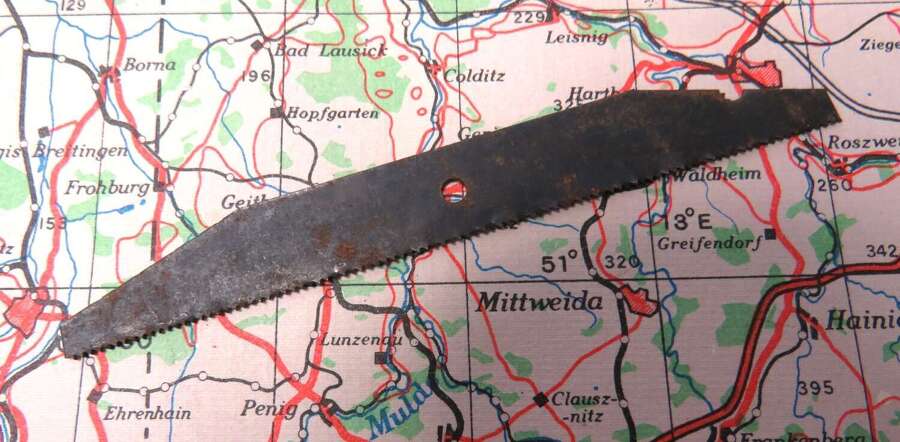 Scarce WW2 Escape Pack Saw . Major Instone Collection