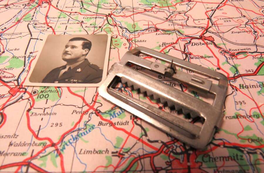 WW2 Escape Battle Dress Jacket Buckle Compass . Major Instone Collection