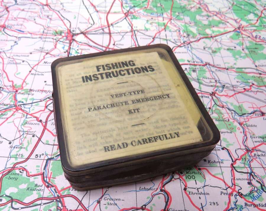 Rare WW2 Escape & Evasion Waterproof Vest Type Fishing Pack . Major Instone Collection