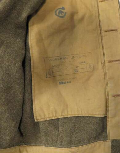 1937 Patt Commonwealth Battledress Jacket Canadian Issue Dated 1943