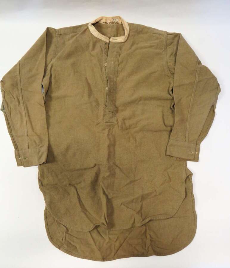 WW 2 Army Collarless Half Buttoned Front Shirt