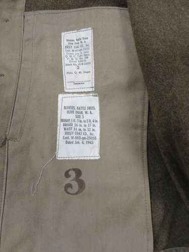 WW2 3rd Corps Officer's Lease Lend Battledress Uniform