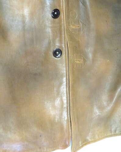 WW2 Dated 1941 British Issue Camouflage Pattern Leather Jerkin