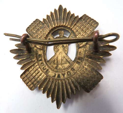 WW1 Brass Economy Royal Scots Cap / Bonnet Badge