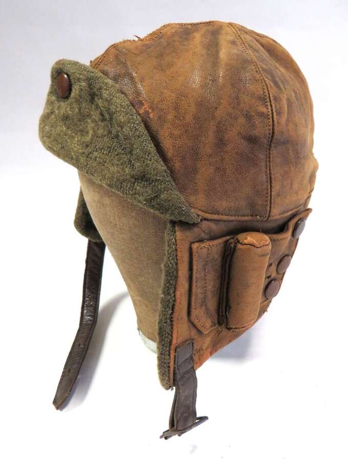 WW1 Official "Mk1" R.F.C Leather Flying Aircrew Helmet By "Lewis"