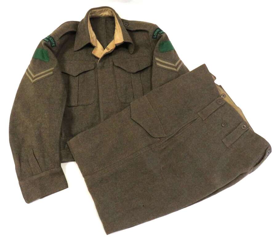 WW2 Canadian Battledress Jacket And Trousers . Lorne Scots 4th Canadian Division