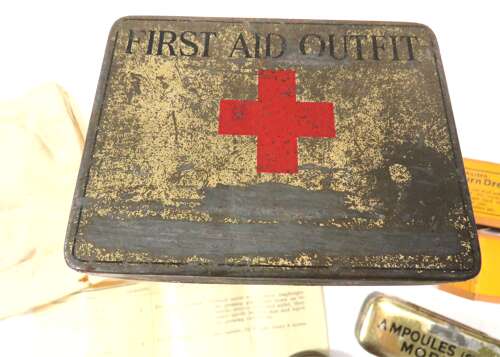 WW2 Home Front A.R.P Issue First Aid Tin and Contents