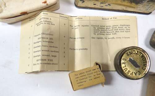 WW2 Home Front A.R.P Issue First Aid Tin and Contents