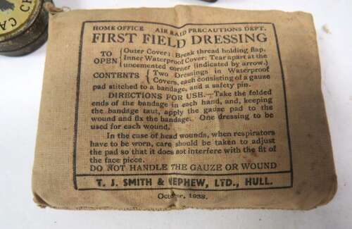 WW2 Home Front A.R.P Issue First Aid Tin and Contents