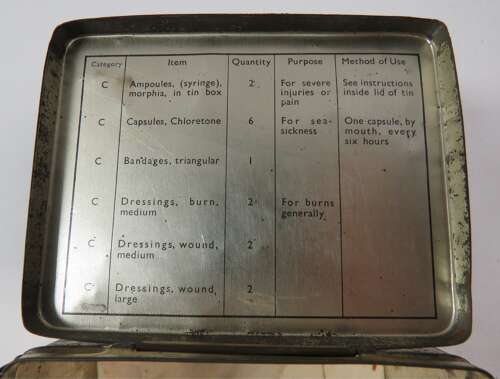WW2 Home Front A.R.P Issue First Aid Tin and Contents