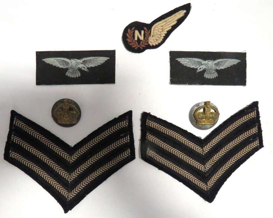 WW2 R.A.F Sergeant Navigator Set of Uniform Badges