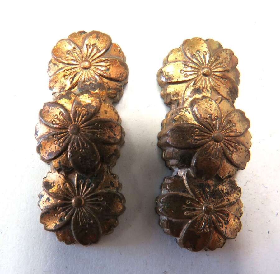 Pair of Original WW2 Japanese Sword Hilt Menuki Fittings