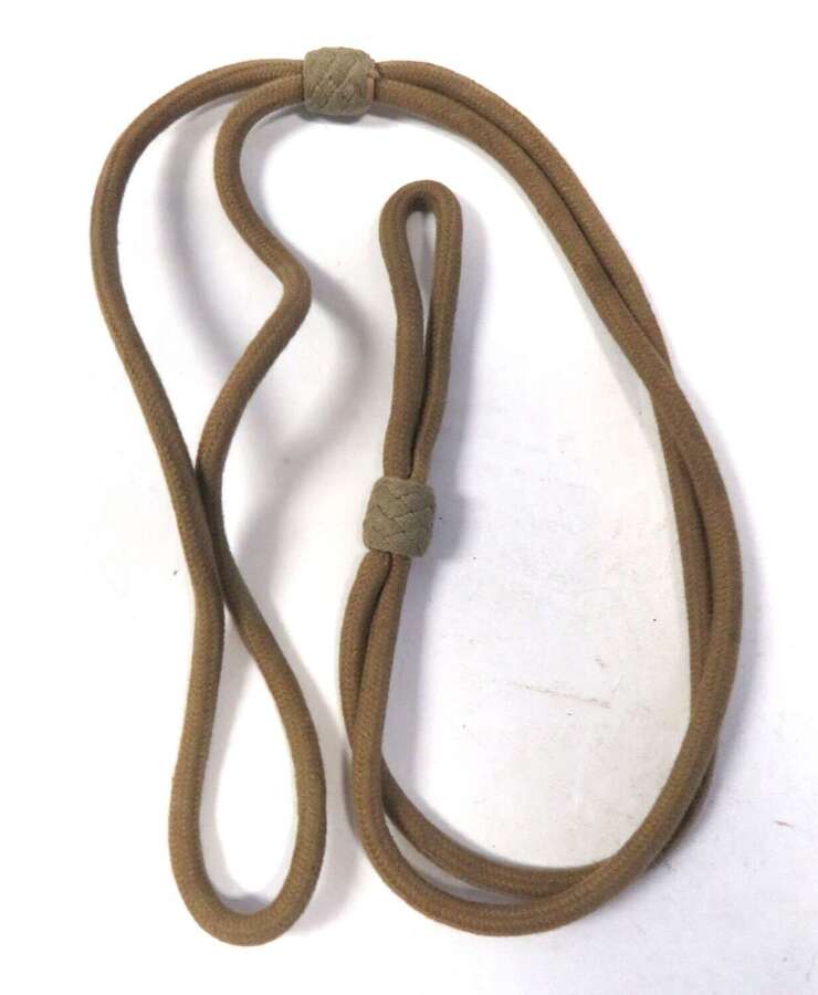 WW1 Military Officers Khaki Revolver Lanyard