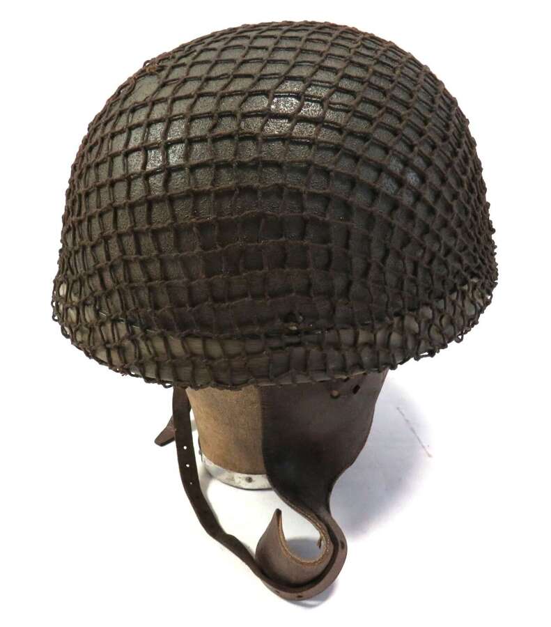 Rare 1st Pattern Fibre Rim 1942 Dated British Dispatch Riders Steel Helmet