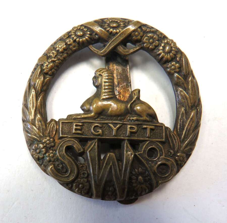 WW1 Brass Economy South Wales Borderers Cap Badge
