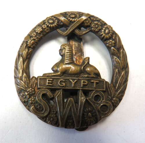 WW1 Brass Economy South Wales Borderers Cap Badge