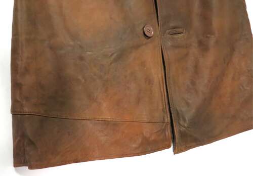 WW2 Dated 1942 British Issue Camouflage Pattern Leather Jerkin
