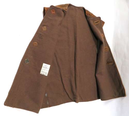 WW2 Dated 1942 British Issue Camouflage Pattern Leather Jerkin
