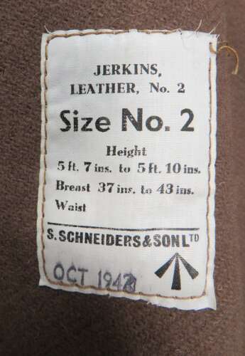 WW2 Dated 1942 British Issue Camouflage Pattern Leather Jerkin